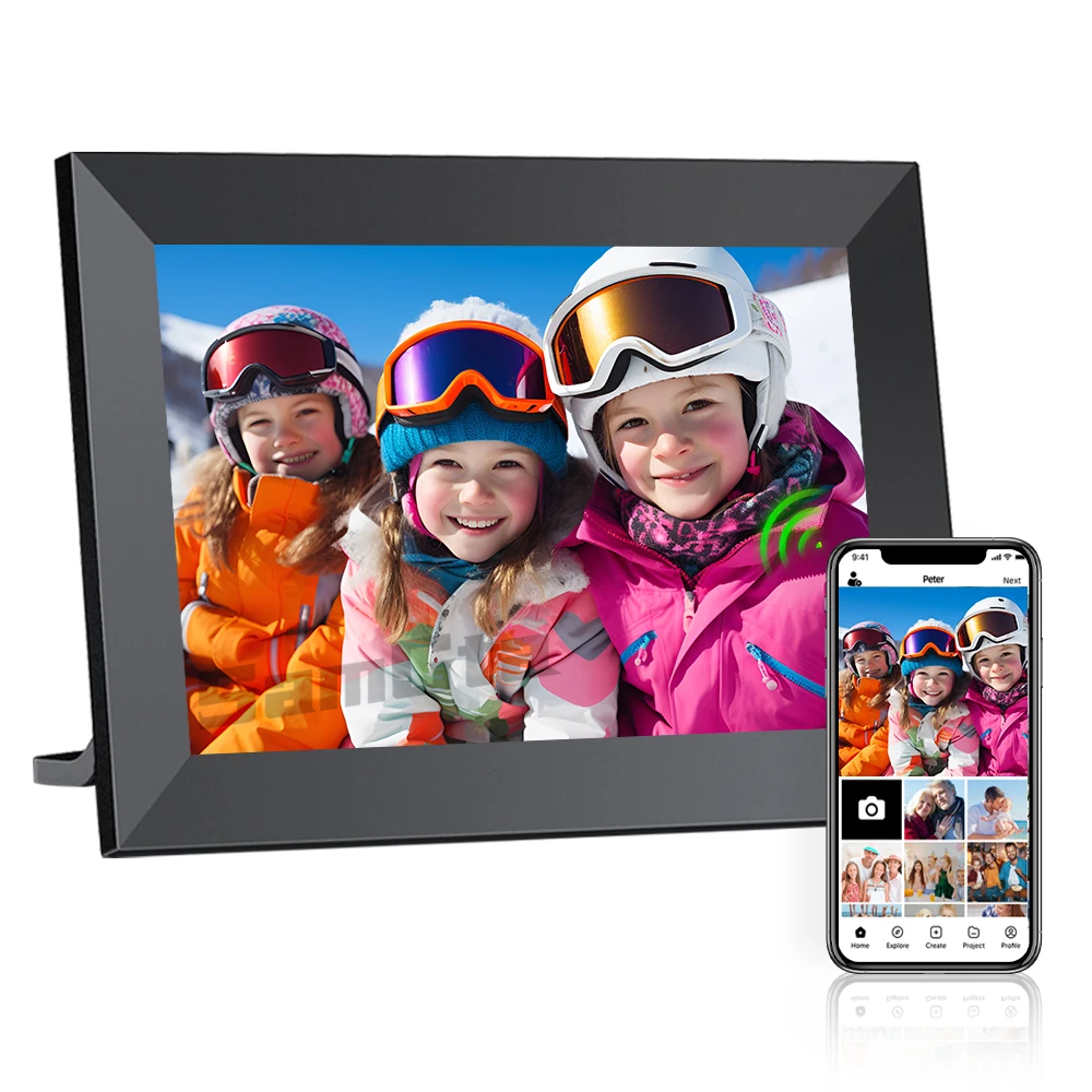 10.1 inch Digital Picture Frame WiFi Digital Photo Frame with 1280x800 IPS LCD Touch Screen, Auto-Rotate, Slideshow,
10.1 inch Digital Picture Frame WiFi Digital Photo Frame with 1280x800 IPS LCD Touch Screen, Auto-Rotate, Slideshow,