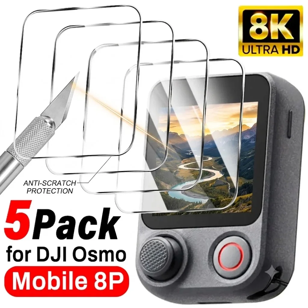 2-5Pcs 9H Tempered Glass Screen Protector for DJI Osmo Mobile 8P Clear Protective Film for DJI OM 8P FrameTap Remote Controller
2-5Pcs 9H Tempered Glass Screen Protector for DJI Osmo Mobile 8P Clear Protective Film for DJI OM 8P FrameTap Remote Controller