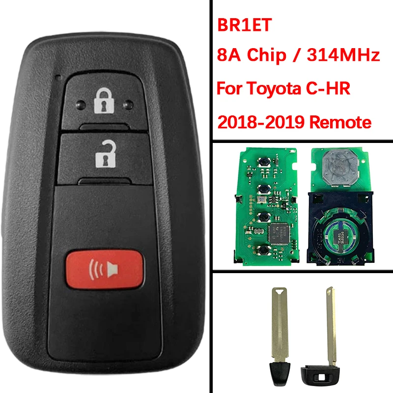 CN007181 Aftermarket 3-кнопочный умный бесконтактный дистанционный автомобильный брелок FCC MOZBR1ET 314,3 МГц 8A чип для Toyota C-HR 2018-2019
CN007181 Aftermarket 3-кнопочный умный бесконтактный дистанционный автомобильный брелок FCC MOZBR1ET 314,3 МГц 8A чип для Toyota C-HR 2018-2019