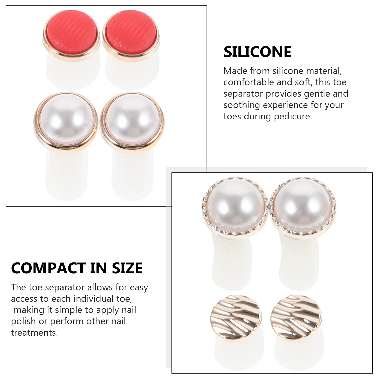 16Pcs Comfortable Silicone Toe Separators Pedicure Nail Polish Spacers for Women Toe Separator Toes Separators for Women
16Pcs Comfortable Silicone Toe Separators Pedicure Nail Polish Spacers for Women Toe Separator Toes Separators for Women