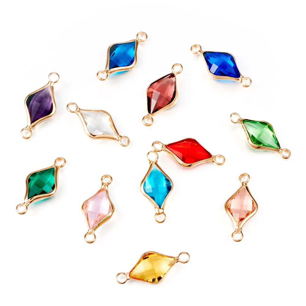 1 Set Glass Rhombus Shape Connector Charms 2 Holes for Jewelry Making DIY Earring Necklace Bracelet Accessories Handmade Crafts
1 Set Glass Rhombus Shape Connector Charms 2 Holes for Jewelry Making DIY Earring Necklace Bracelet Accessories Handmade Crafts