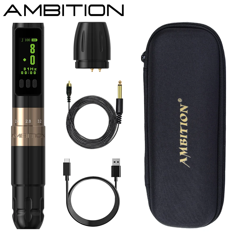 Ambition Sally Coreless Motor Adjustable Stroke Wireless Machine Tattoo Pen 2.0mm-3.5mm Rotary Permanent Makeup Tattoo Supplies
Ambition Sally Coreless Motor Adjustable Stroke Wireless Machine Tattoo Pen 2.0mm-3.5mm Rotary Permanent Makeup Tattoo Supplies