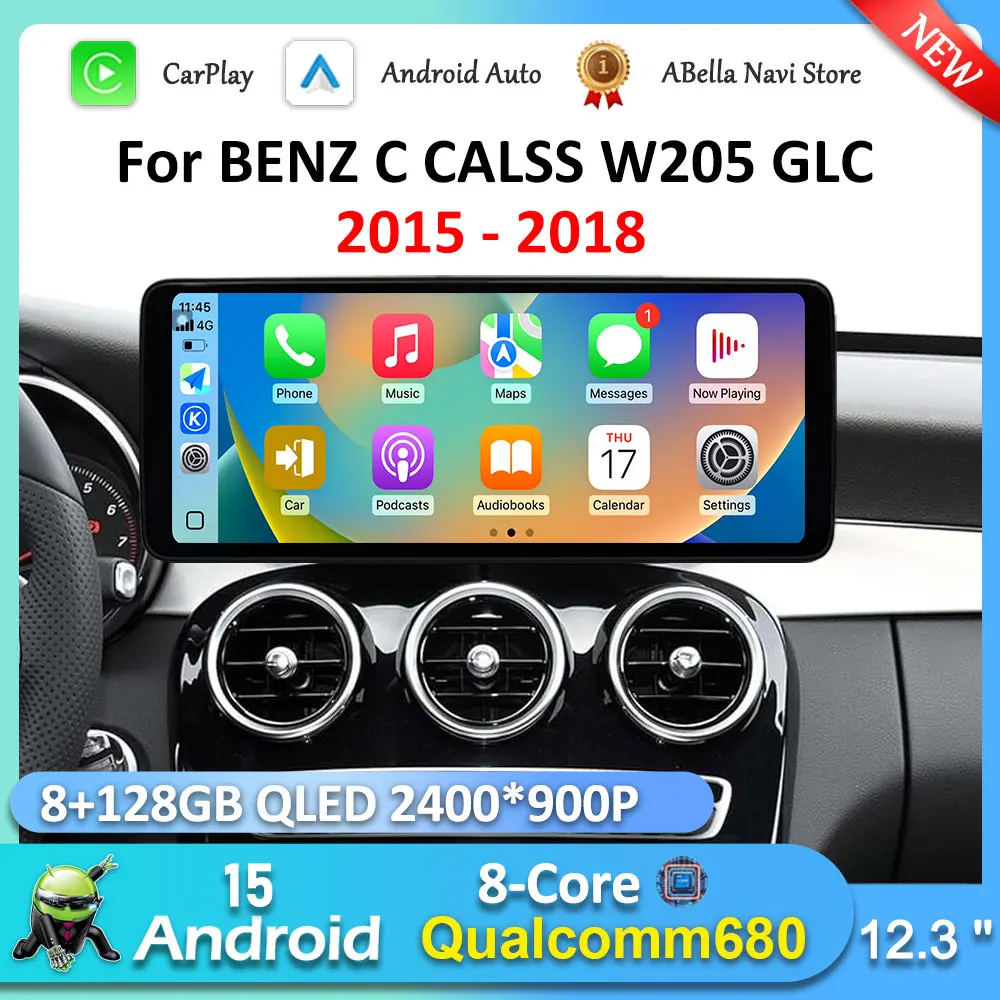 Android 15 Car for BENZ C CALSS W205 GLC 2015 - 2018 NTG 5.0 Ultra-thin QLED Screen Car Radio Wireless Multimedia CarPlay WIFI
Android 15 Car for BENZ C CALSS W205 GLC 2015 - 2018 NTG 5.0 Ultra-thin QLED Screen Car Radio Wireless Multimedia CarPlay WIFI