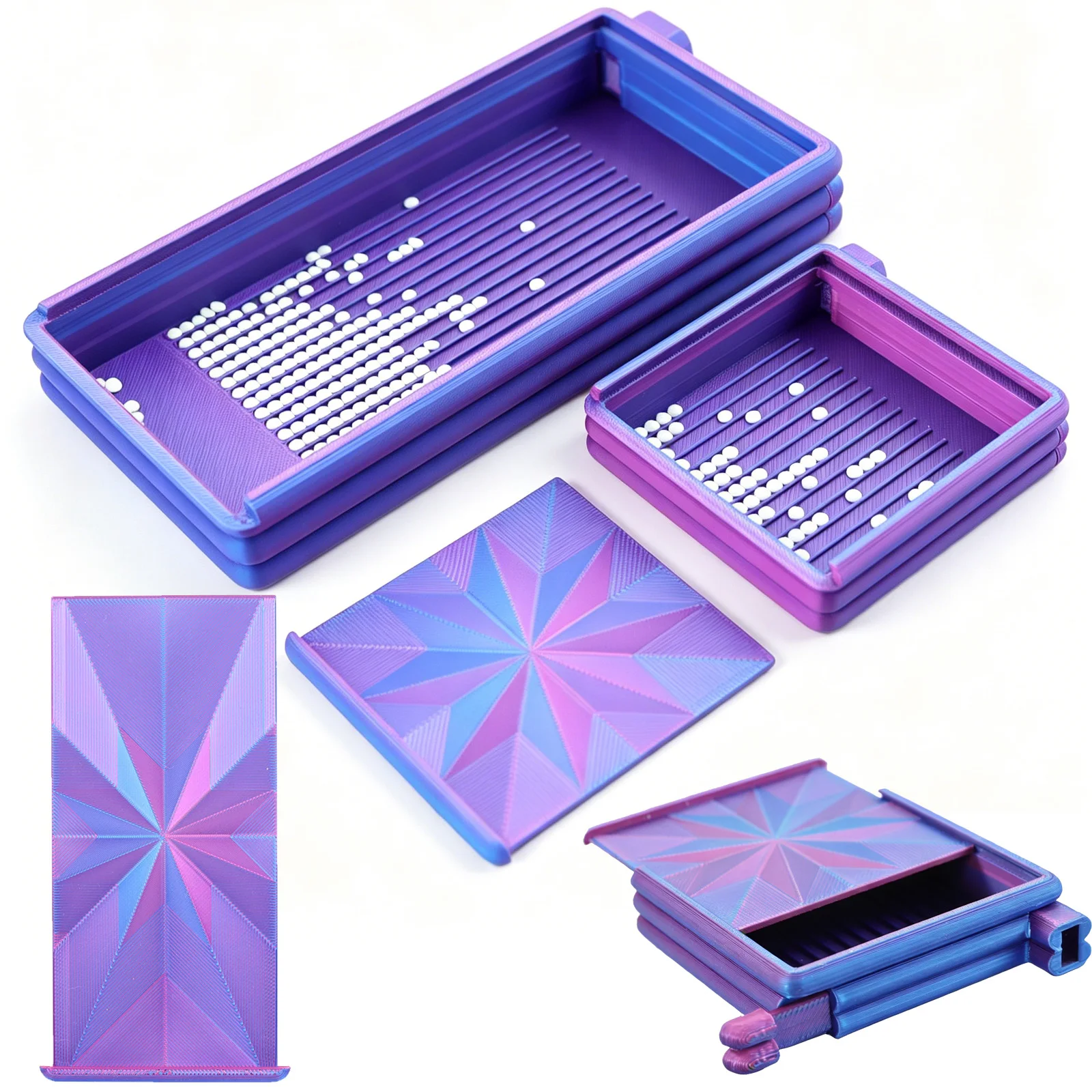 3 in 1 Gradient Color Diamond Art Tray With Lid, Diamond Painting Storage Box, DIY Crafts Tools Diamond Art Accessories
3 in 1 Gradient Color Diamond Art Tray With Lid, Diamond Painting Storage Box, DIY Crafts Tools Diamond Art Accessories