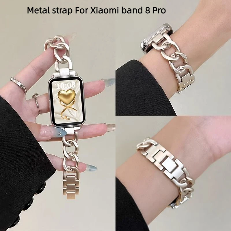 Металлический ремешок для Xiaomi band 8 Pro, спортивный браслет из нержавеющей стали для Mi band 8 Pro
Металлический ремешок для Xiaomi band 8 Pro, спортивный браслет из нержавеющей стали для Mi band 8 Pro