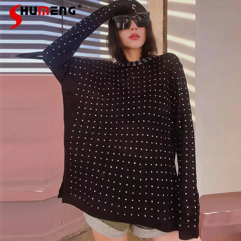 European Station Women's Clothing Autumn Rhinestone Thin Loose Long-Sleeved Sweater Younger Fashion Slimming Shiny Pullover
European Station Women's Clothing Autumn Rhinestone Thin Loose Long-Sleeved Sweater Younger Fashion Slimming Shiny Pullover