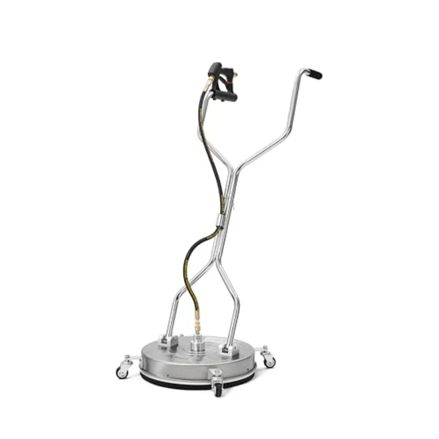 24 in Pressure Washer Surface Cleaner in Stainless Steel with Handles Wheels 4350 Max PSI 3/8 Connector 2 Adapters Ideal for D
24 in Pressure Washer Surface Cleaner in Stainless Steel with Handles Wheels 4350 Max PSI 3/8 Connector 2 Adapters Ideal for D