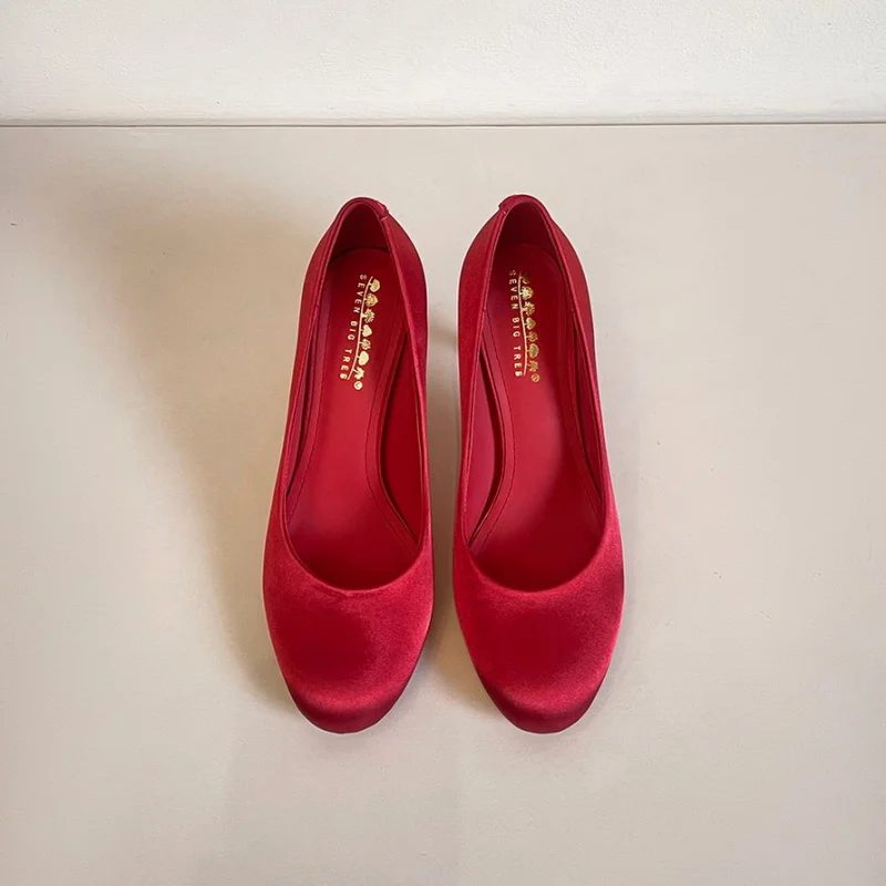 BIGTREE Simple Round-toe High Heels Suede Satin Women's Pumps Stiletto 8cm Evening Dress High Heeled Shoes Black Purple Lovely
BIGTREE Simple Round-toe High Heels Suede Satin Women's Pumps Stiletto 8cm Evening Dress High Heeled Shoes Black Purple Lovely