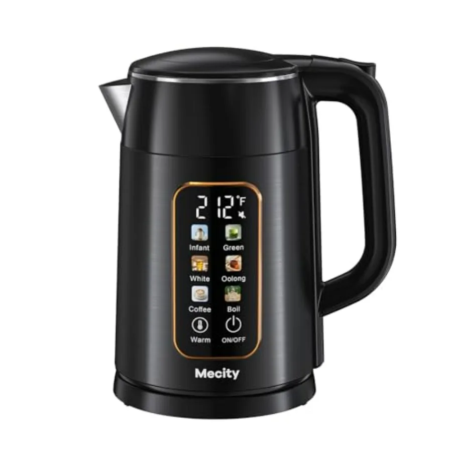 Electric Kettle 1.7L Touch Screen Temperature Control Water Boiler No Plastic Contact with Water 6 Preset Temperature Programs
Electric Kettle 1.7L Touch Screen Temperature Control Water Boiler No Plastic Contact with Water 6 Preset Temperature Programs