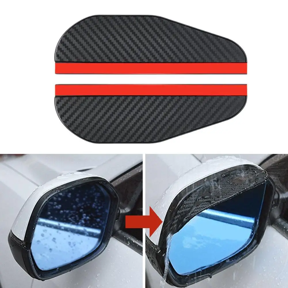 2pcs Carbon Fiber Look Car Side Mirror Rain Guards - Sun & Snow Shield Visors for Enhanced Rear View Safety, Easy Install
2pcs Carbon Fiber Look Car Side Mirror Rain Guards - Sun & Snow Shield Visors for Enhanced Rear View Safety, Easy Install