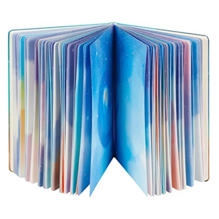 B5 Notebook with Colored Space Art Pages, 60 Blank Pages for Writing, Unique Decorated Galaxy Design on Each Page, Colorful Jo
B5 Notebook with Colored Space Art Pages, 60 Blank Pages for Writing, Unique Decorated Galaxy Design on Each Page, Colorful Jo
