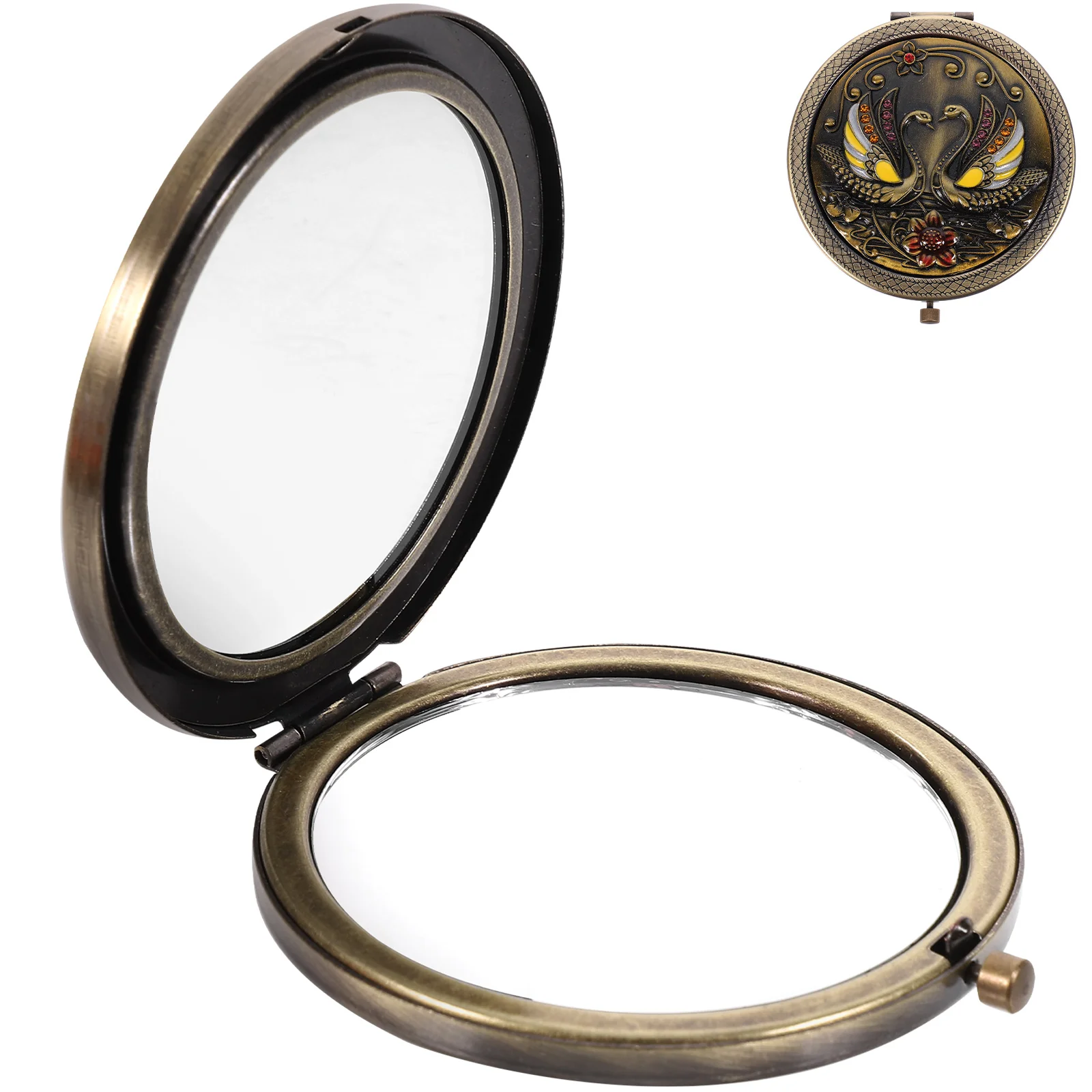 Folding Vanity Mirror Charming Makeup Compact Travel Vintage Metal Women Gift Hand
Folding Vanity Mirror Charming Makeup Compact Travel Vintage Metal Women Gift Hand