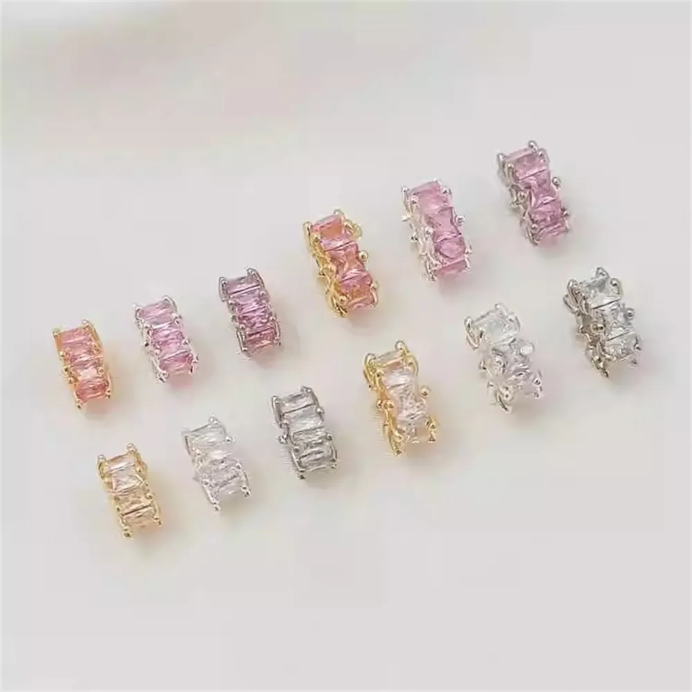 14K Gold-plated, Trapezoidal Zirconium Large-hole Wheel Spacer Beads and Spacers Diy Handmade Bracelet Necklace Accessories
14K Gold-plated, Trapezoidal Zirconium Large-hole Wheel Spacer Beads and Spacers Diy Handmade Bracelet Necklace Accessories