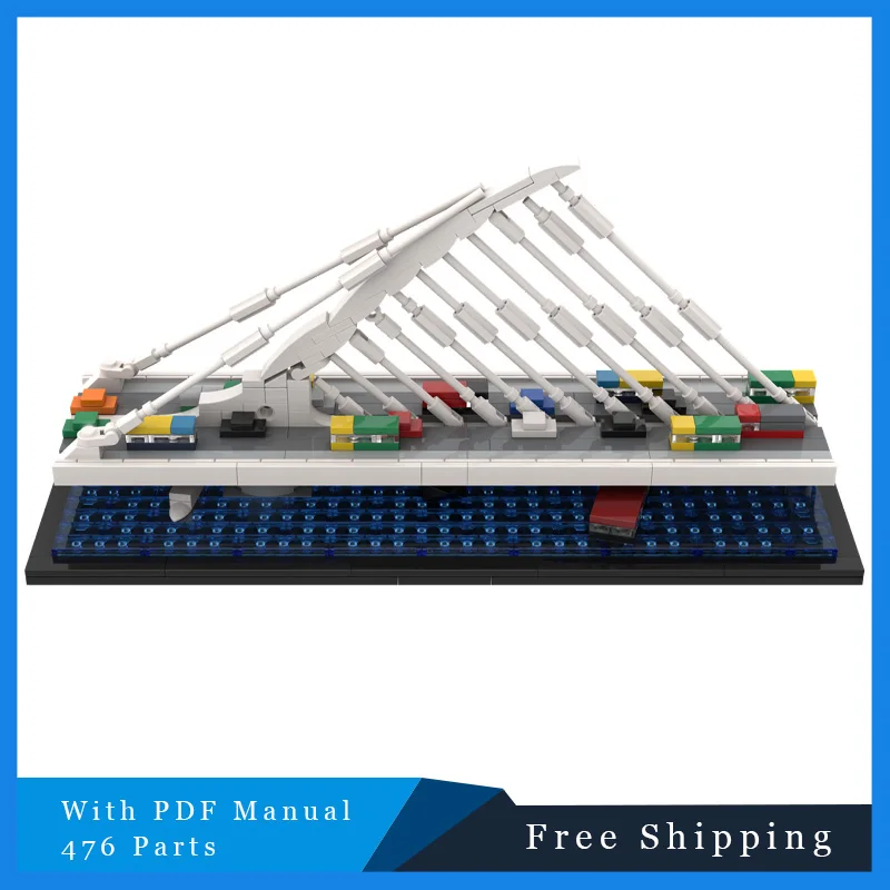 476 Parts MOC Famous Spectacular Bridge Modern Architecture Building Block Model Educational Diy Assembly Toys For Kids Gifts
476 Parts MOC Famous Spectacular Bridge Modern Architecture Building Block Model Educational Diy Assembly Toys For Kids Gifts