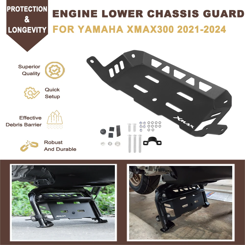 Motorcycle Engine Lower Body Bellypan Guard Protector Chassis Shield Plate Accessories For YAMAHA XMAX300 XMAX 300 2021-2024
Motorcycle Engine Lower Body Bellypan Guard Protector Chassis Shield Plate Accessories For YAMAHA XMAX300 XMAX 300 2021-2024