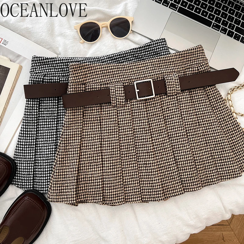 OCEANLOVE Plaid Vintage Women Skirts Autumn Winter Korean Fashion Faldas Mujer A-line Elegant High Waist Sexy Mini Skirt
OCEANLOVE Plaid Vintage Women Skirts Autumn Winter Korean Fashion Faldas Mujer A-line Elegant High Waist Sexy Mini Skirt
