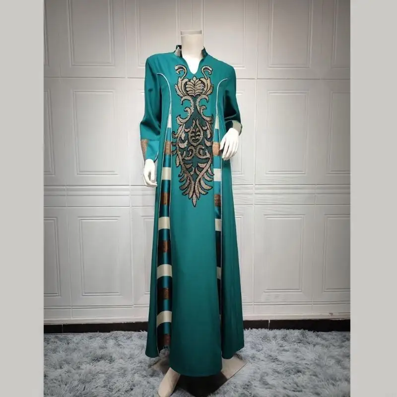 49MF Women Kaftan Dress Full Length Islamic Prayer Dress Embroidered Islamic Robe
49MF Women Kaftan Dress Full Length Islamic Prayer Dress Embroidered Islamic Robe