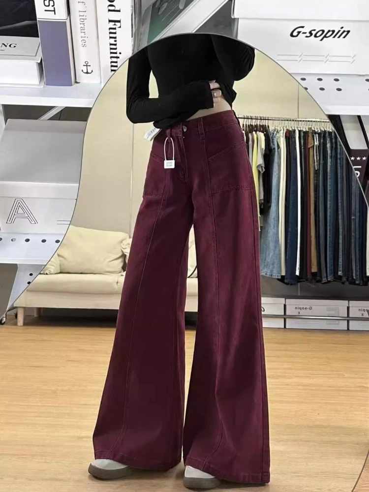 Осенние новые широкие повседневные спортивные штаны в уличном стиле, женские винтажные свободные брюки с высокой талией, прямые красные расклешенные брюки
Осенние новые широкие повседневные спортивные штаны в уличном стиле, женские винтажные свободные брюки с высокой талией, прямые красные расклешенные брюки