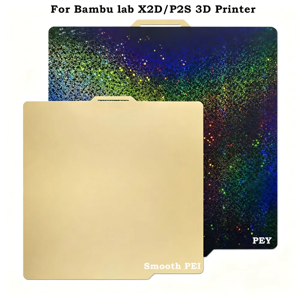 257x257mm Bambu Build Plate for Bambu lab X2D/P2S/X1C/X1E/P1P/ P1S/A1 3D Printer Smooth PEY PEI Spring Steel Sheet Easy Remove
257x257mm Bambu Build Plate for Bambu lab X2D/P2S/X1C/X1E/P1P/ P1S/A1 3D Printer Smooth PEY PEI Spring Steel Sheet Easy Remove