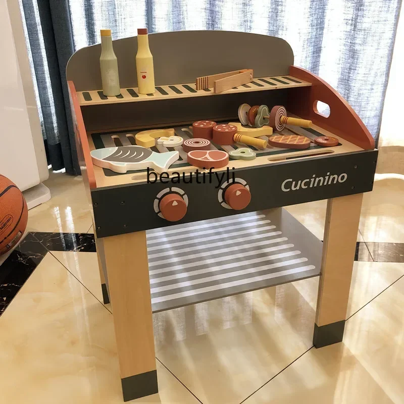 Children's BBQ Wooden Kitchen Toys Playing Home Simulation BBQ Grill Cooking Girl Baby
Children's BBQ Wooden Kitchen Toys Playing Home Simulation BBQ Grill Cooking Girl Baby