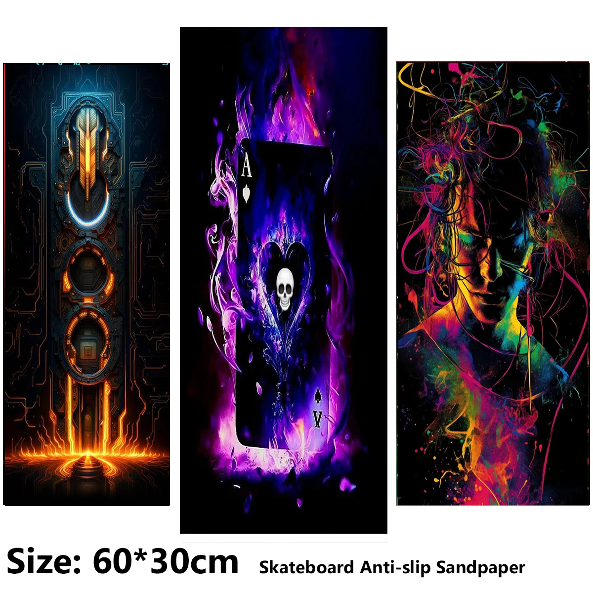 Electric Scooter Anti-slip Sticker Sandpaper Skateboard GripTape Sheet 60*30cm Poker Mecha Messy Pattern
Electric Scooter Anti-slip Sticker Sandpaper Skateboard GripTape Sheet 60*30cm Poker Mecha Messy Pattern