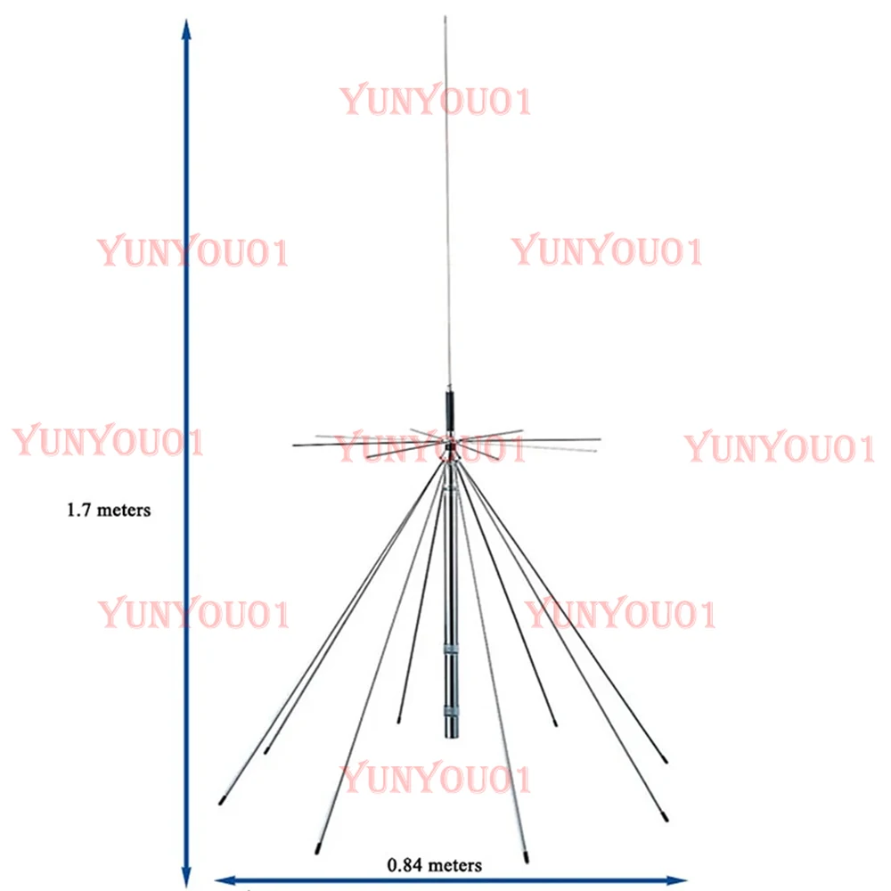 Сверхширокополосная антенна Discone, 25–1100 МГц, многочастотная совместимость, разъем PL259
Сверхширокополосная антенна Discone, 25–1100 МГц, многочастотная совместимость, разъем PL259