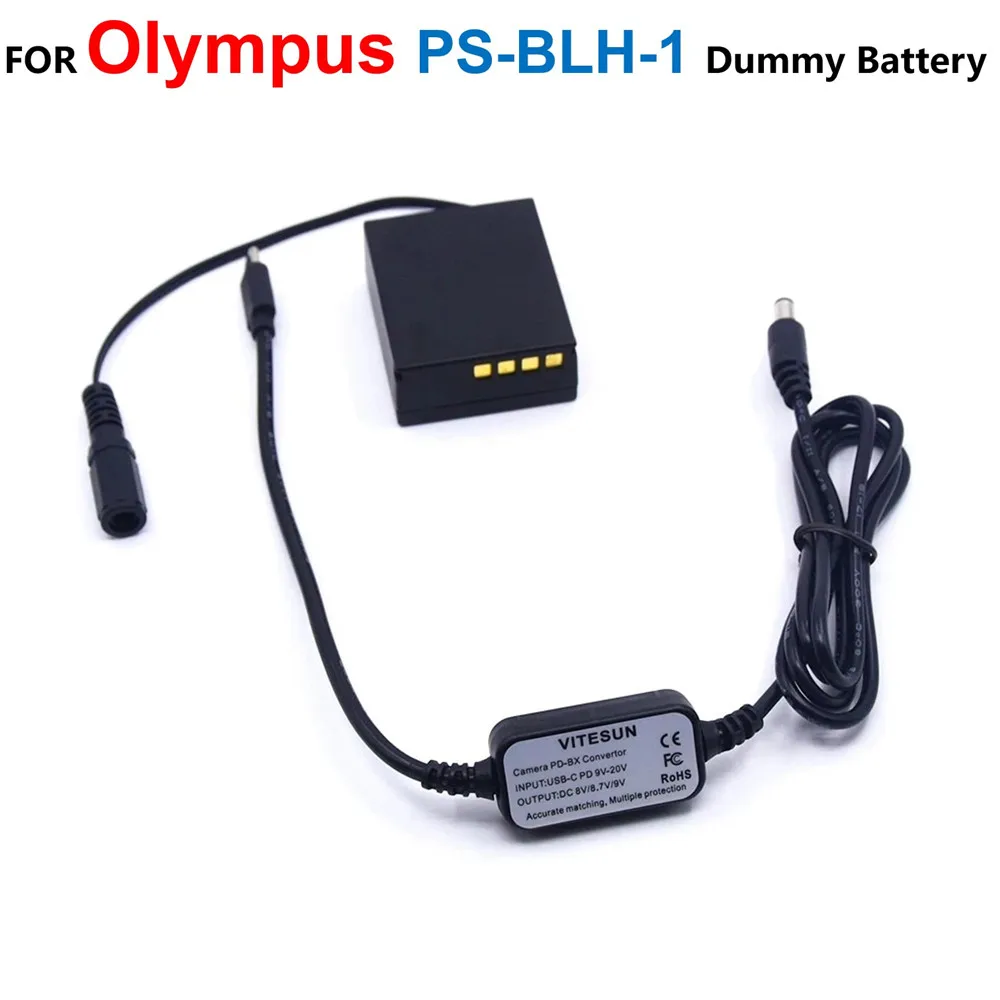 PS-BLH-1 BLH-1 DC Coupler BLH1 Dummy Battery+USB C Power Bank Cable Adapter For OlympusEM1 MARK II EM1-2 EM1 Mark 2 Camera
PS-BLH-1 BLH-1 DC Coupler BLH1 Dummy Battery+USB C Power Bank Cable Adapter For OlympusEM1 MARK II EM1-2 EM1 Mark 2 Camera