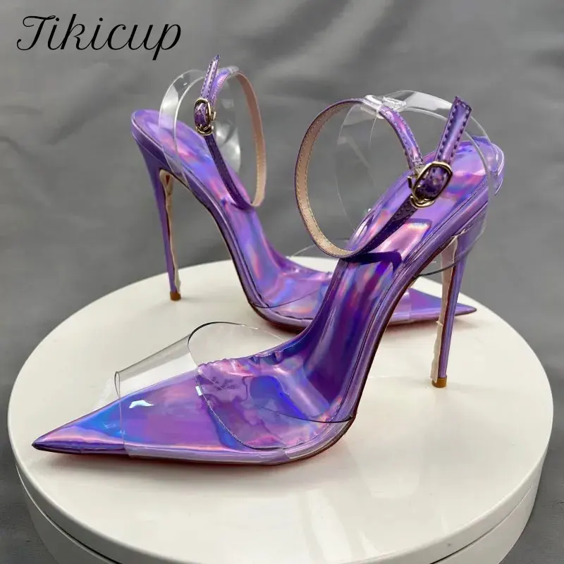 Tikicup Summer Designer Women Transparent Peep Toe High Heel Sandals Sexy Stiletto Pumps Ankle Buckles PVC Shoes 12cm 10cm 8cm
Tikicup Summer Designer Women Transparent Peep Toe High Heel Sandals Sexy Stiletto Pumps Ankle Buckles PVC Shoes 12cm 10cm 8cm