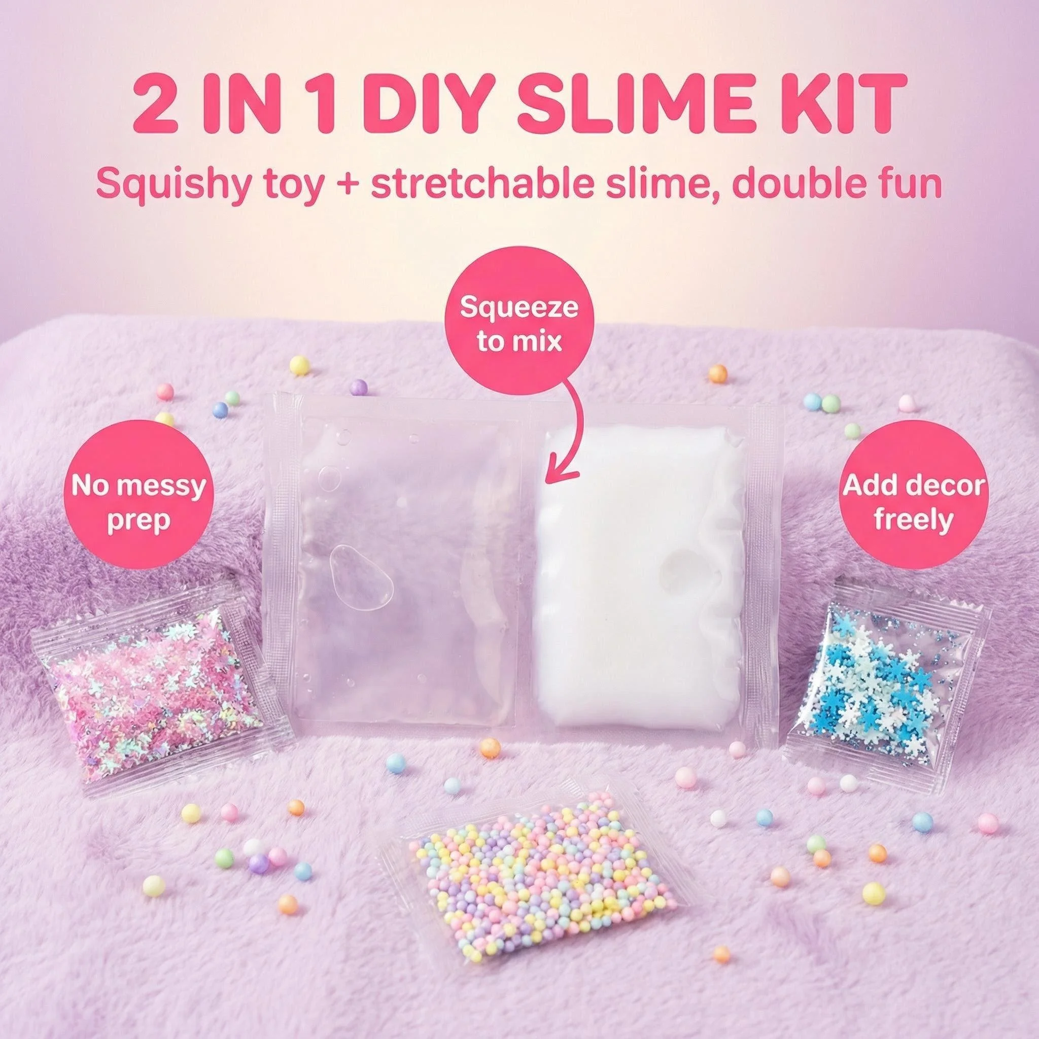 KIDMIDO-DIY Squeeze Slime,Two ways to play, simpler and more portable, easy to making slime. PVA glue
KIDMIDO-DIY Squeeze Slime,Two ways to play, simpler and more portable, easy to making slime. PVA glue