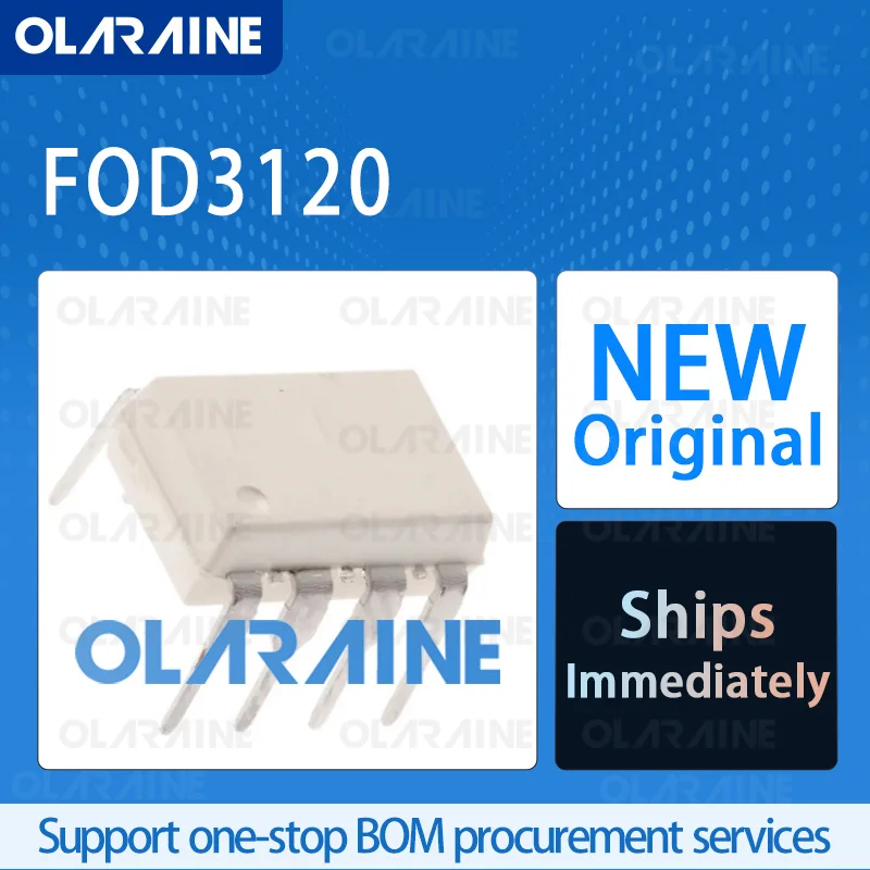 1/5/10Pcs FOD3120 DIP-8 original 100% New ic chip Logic output optocoupler 1 Channel If -: 16 mA Vf -1.5 V Pd-250 mW
1/5/10Pcs FOD3120 DIP-8 original 100% New ic chip Logic output optocoupler 1 Channel If -: 16 mA Vf -1.5 V Pd-250 mW