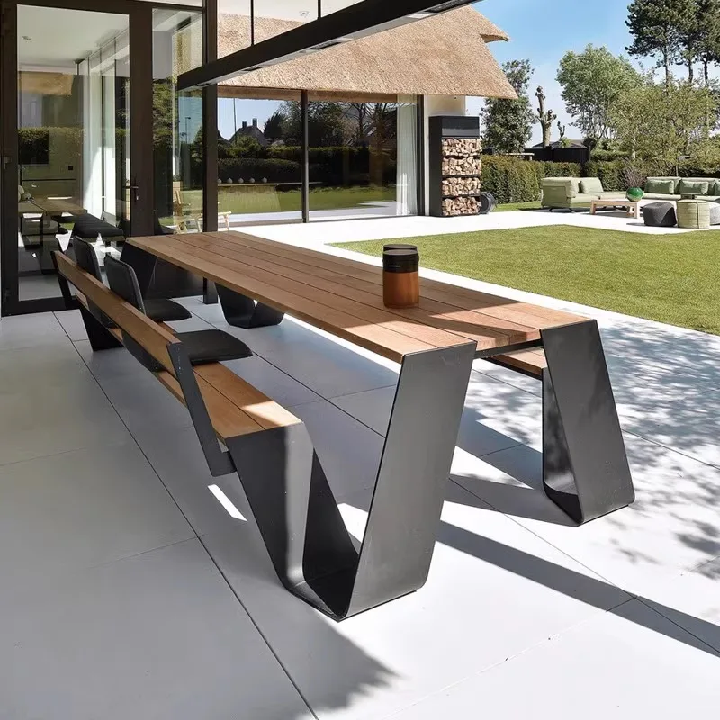 Outdoor Public Table And Chair Set Canteen Outdoor Coffee Booth Open-air Stainless Steel Park Chair One-piece Bench Combination
Outdoor Public Table And Chair Set Canteen Outdoor Coffee Booth Open-air Stainless Steel Park Chair One-piece Bench Combination