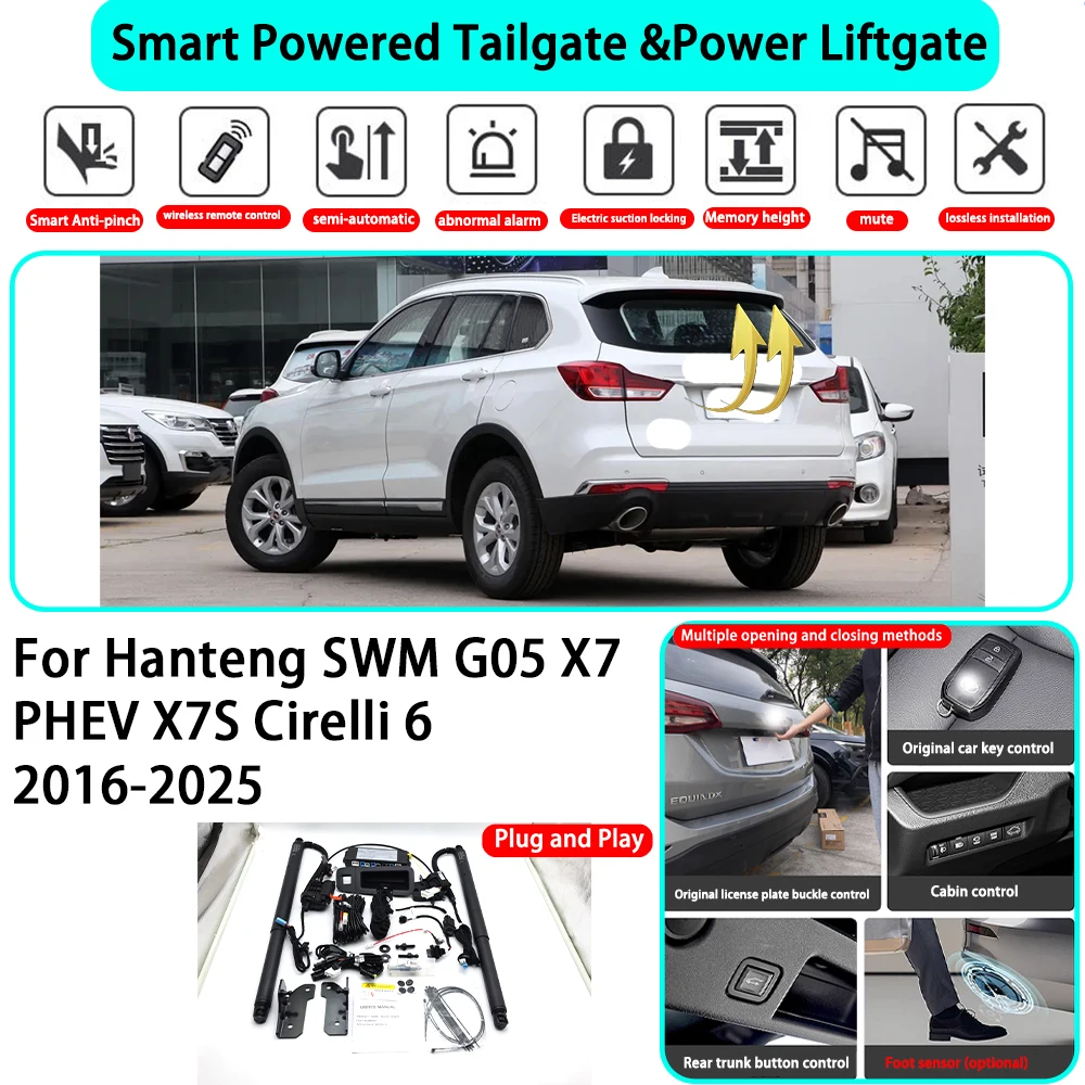 for Hanteng SWM G05 X7 PHEV X7S Cirelli 6 2016-2025 OEM Smart Automatic Powered Tailgate Electric Power Tailgate Lift Kit
for Hanteng SWM G05 X7 PHEV X7S Cirelli 6 2016-2025 OEM Smart Automatic Powered Tailgate Electric Power Tailgate Lift Kit