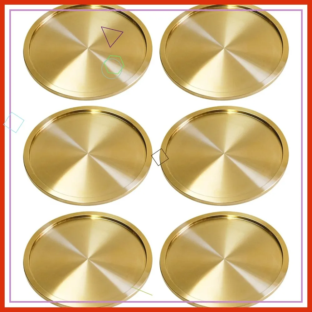 Набор из 6 тяжелых латунных подставок для напитков - цельные бронзовые золотые подставки в стиле MCM премиум-класса для напитков, стола и бара, элегантные медные держатели для чашек
Набор из 6 тяжелых латунных подставок для напитков - цельные бронзовые золотые подставки в стиле MCM премиум-класса для напитков, стола и бара, элегантные медные держатели для чашек
