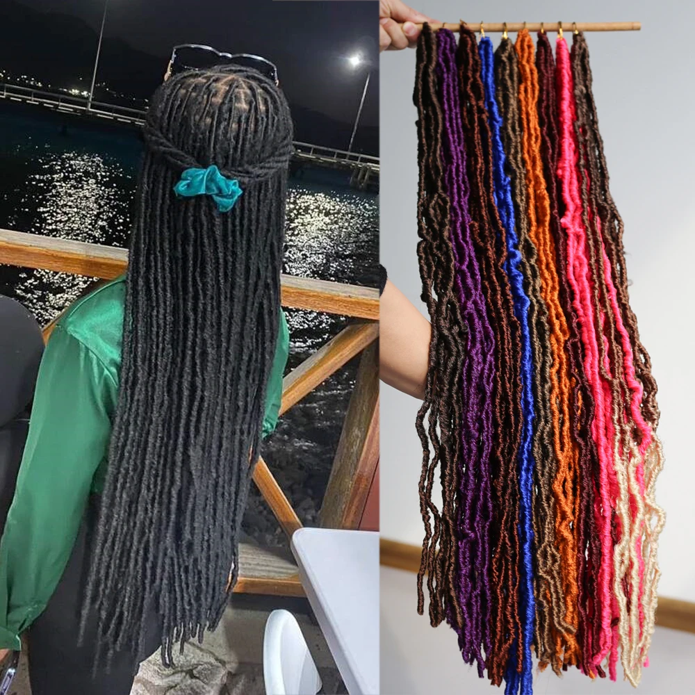 Faux Locs Synthetic Crochet Hair Soft Dreadlocks 30inch Long Pre Looped Crochet For Women Braiding Wavy Twist Hair Extensions
Faux Locs Synthetic Crochet Hair Soft Dreadlocks 30inch Long Pre Looped Crochet For Women Braiding Wavy Twist Hair Extensions