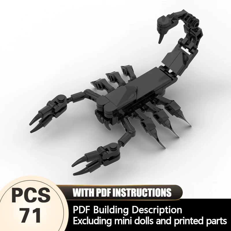 Creators Animal Series Model MOC Building Bricks Black Scorpione Modular Technology Gifts Holiday Assemble Children Toys Suit
Creators Animal Series Model MOC Building Bricks Black Scorpione Modular Technology Gifts Holiday Assemble Children Toys Suit