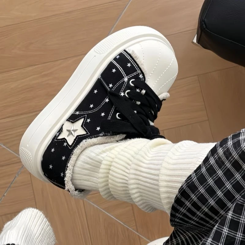 New Star Patch Denim Platform Trainers Lolita Chunky Canvas Sneakers Women Frayed Trim Lace Up Platform Shoes Teen Girl Sneaker
New Star Patch Denim Platform Trainers Lolita Chunky Canvas Sneakers Women Frayed Trim Lace Up Platform Shoes Teen Girl Sneaker