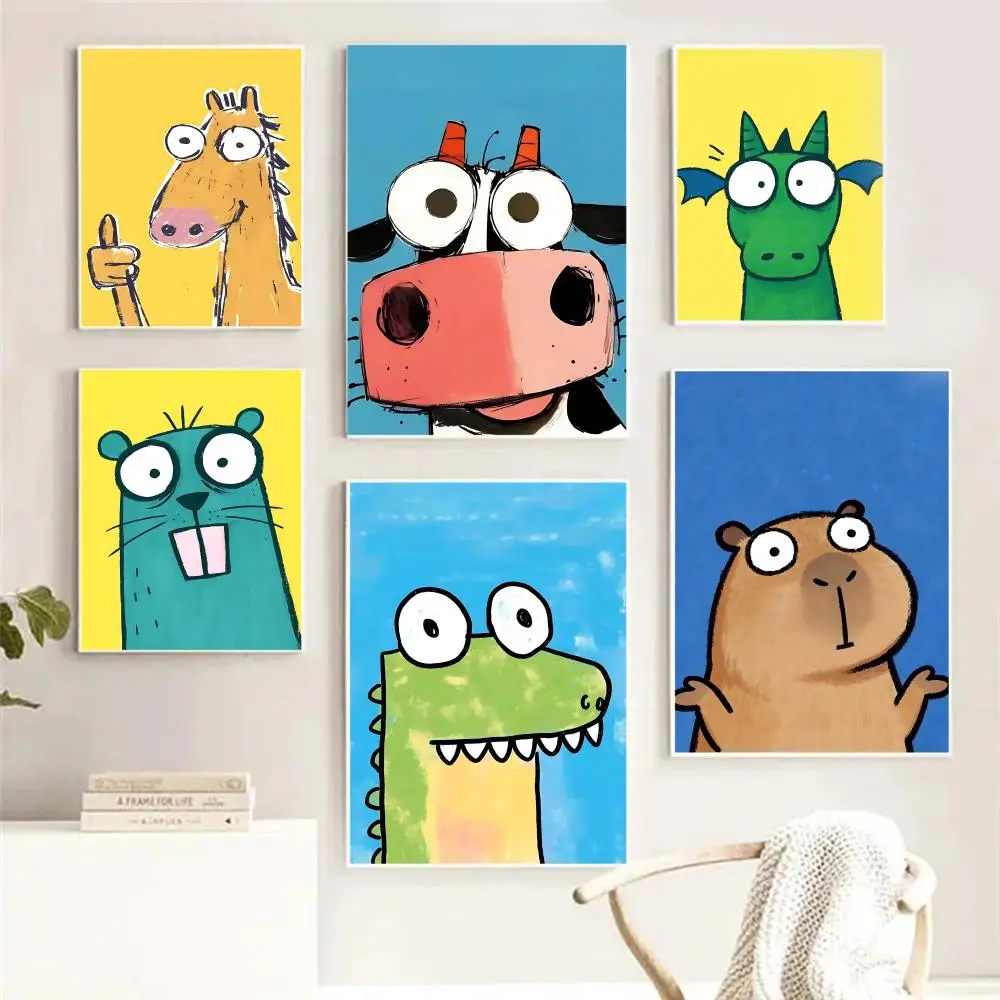 Cartoon-style Funny Animals Painting Calligraphy Pictures Room Home Bedroom Interior Wall Decoration Canvas Poster Art Mural
Cartoon-style Funny Animals Painting Calligraphy Pictures Room Home Bedroom Interior Wall Decoration Canvas Poster Art Mural