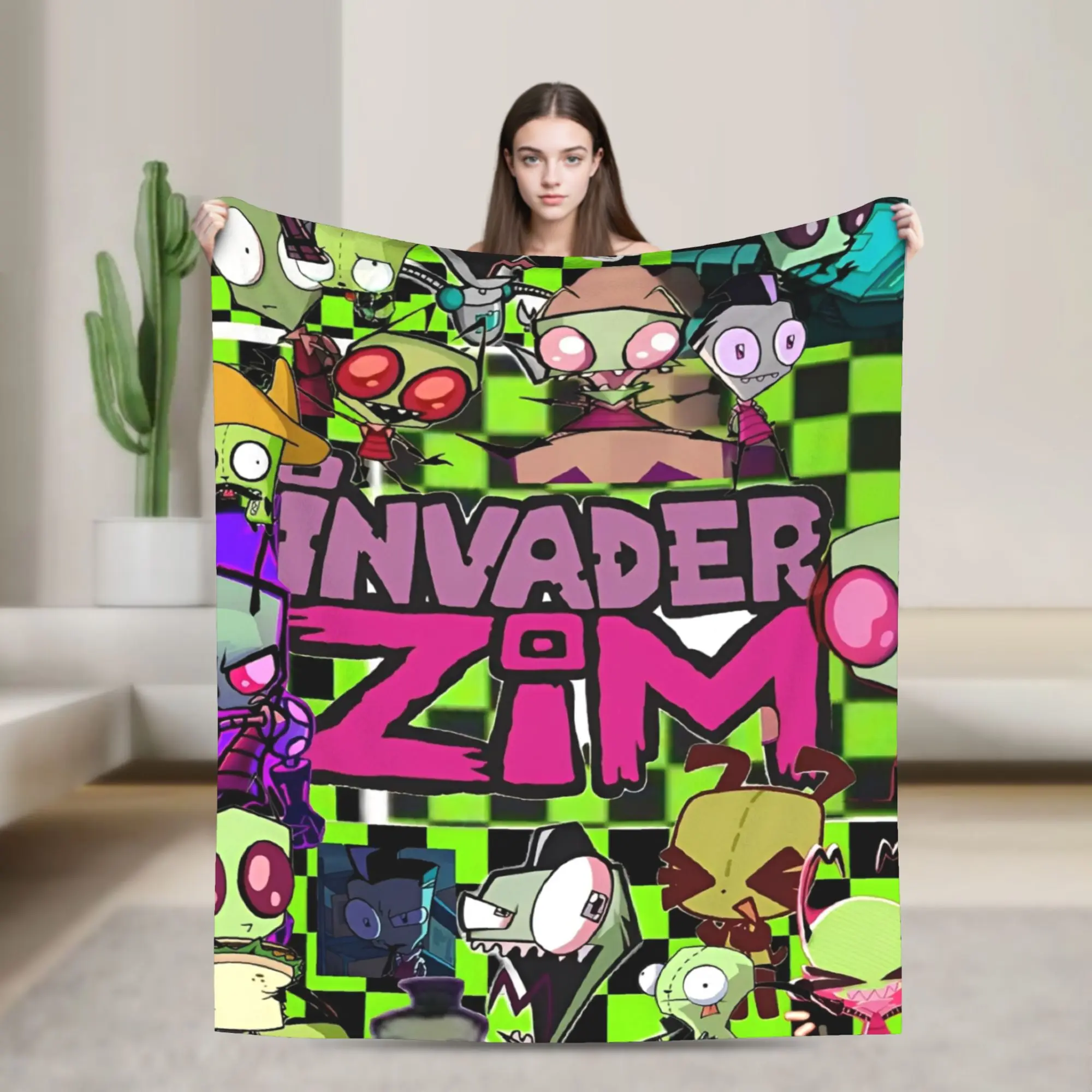 Kawaii Invaders Zims Velvet Throw Blankets Blanket for Bedding Bedroom Super Warm Bed Rug,
Kawaii Invaders Zims Velvet Throw Blankets Blanket for Bedding Bedroom Super Warm Bed Rug,