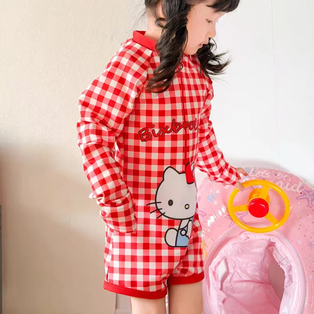 Children's Girl Swimsuit Hello Kitty Sanrio Ins Long Sleeves One-Piece Swimsuit Hot Spring Training Exercise Girl Swimsuit Gifts
Children's Girl Swimsuit Hello Kitty Sanrio Ins Long Sleeves One-Piece Swimsuit Hot Spring Training Exercise Girl Swimsuit Gifts