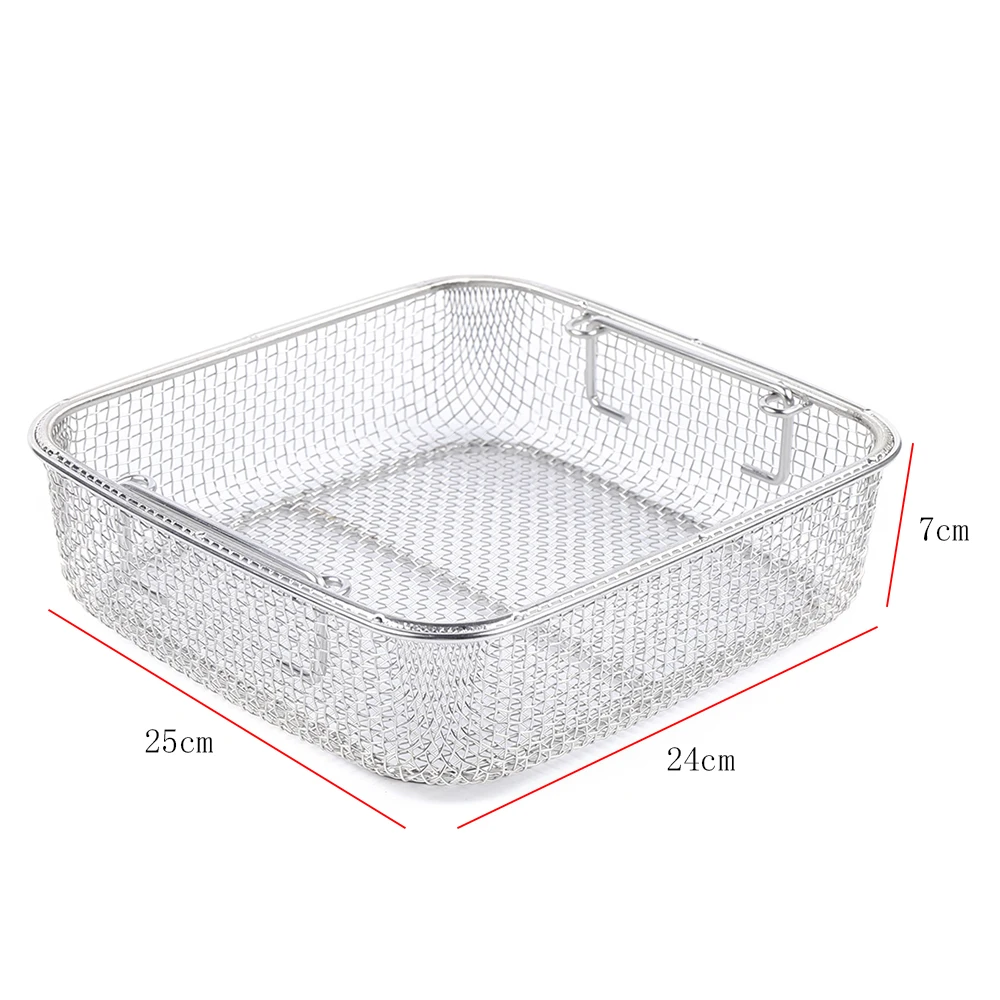 304 Stainless Steel Mesh Basket for Sterilization, Retractable Handles, 33 lbs Load Capacity, Ideal for Hygienic Washing and 
304 Stainless Steel Mesh Basket for Sterilization, Retractable Handles, 33 lbs Load Capacity, Ideal for Hygienic Washing and