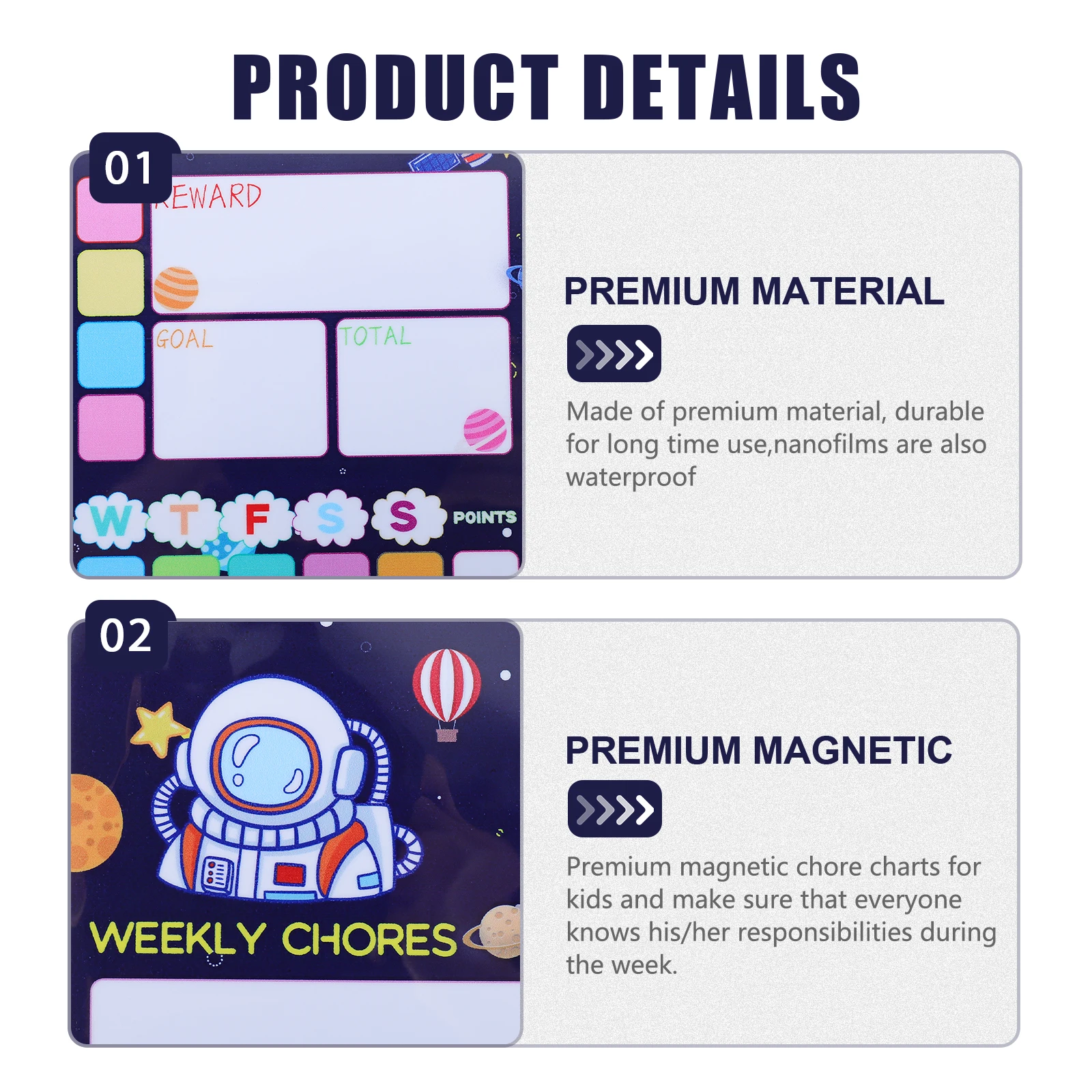 1 set 1 Set Reusable Magnetic Chore Chart Hanging Household Reward Behavior Tracking Accessory For Daily Routine
1 set 1 Set Reusable Magnetic Chore Chart Hanging Household Reward Behavior Tracking Accessory For Daily Routine