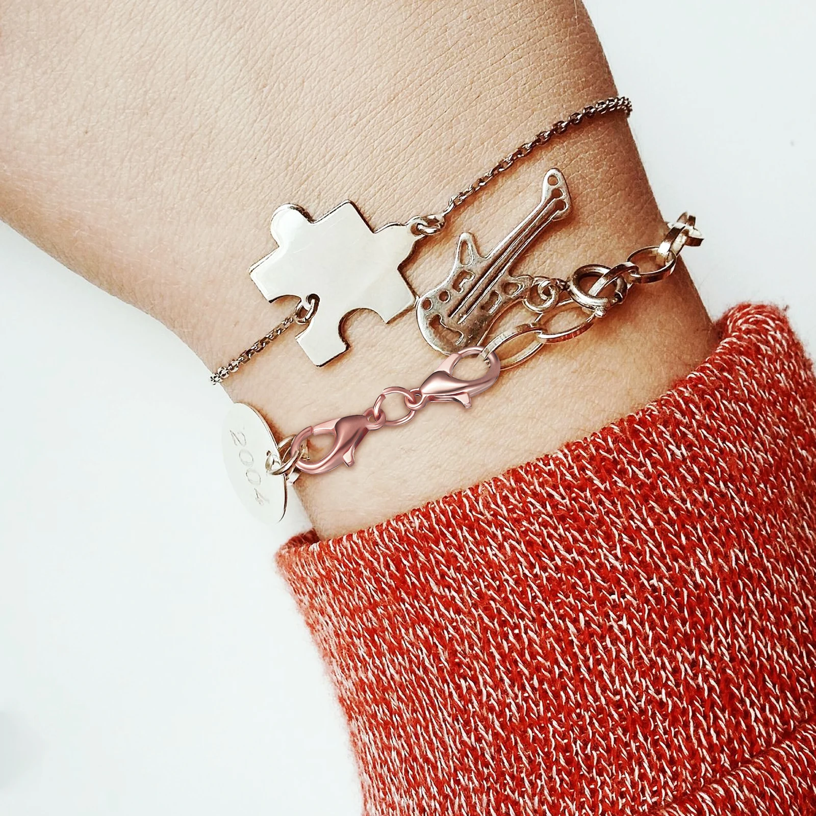 20pcs Double Lobster Clasp Extenders Zinc Alloy Gold Silver Rose Black Bracelet Necklace Jewelry Making Projects
20pcs Double Lobster Clasp Extenders Zinc Alloy Gold Silver Rose Black Bracelet Necklace Jewelry Making Projects