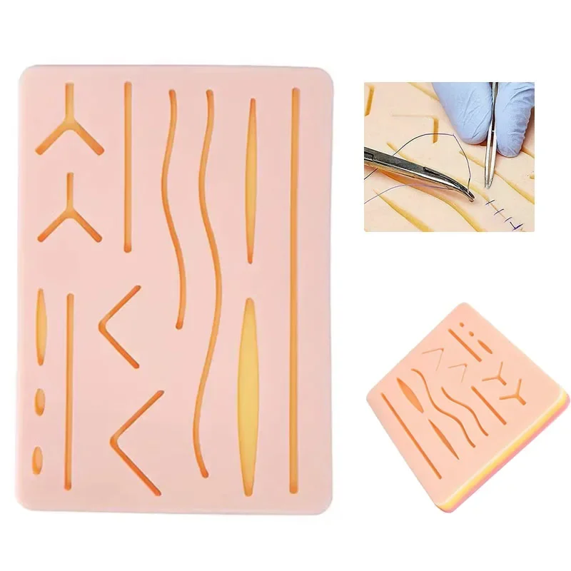 Dental Teaching Equipment Y Traumatic Skin Suture Training Model Pad with Wound Silicone Suture Practice Pad 
Dental Teaching Equipment Y Traumatic Skin Suture Training Model Pad with Wound Silicone Suture Practice Pad