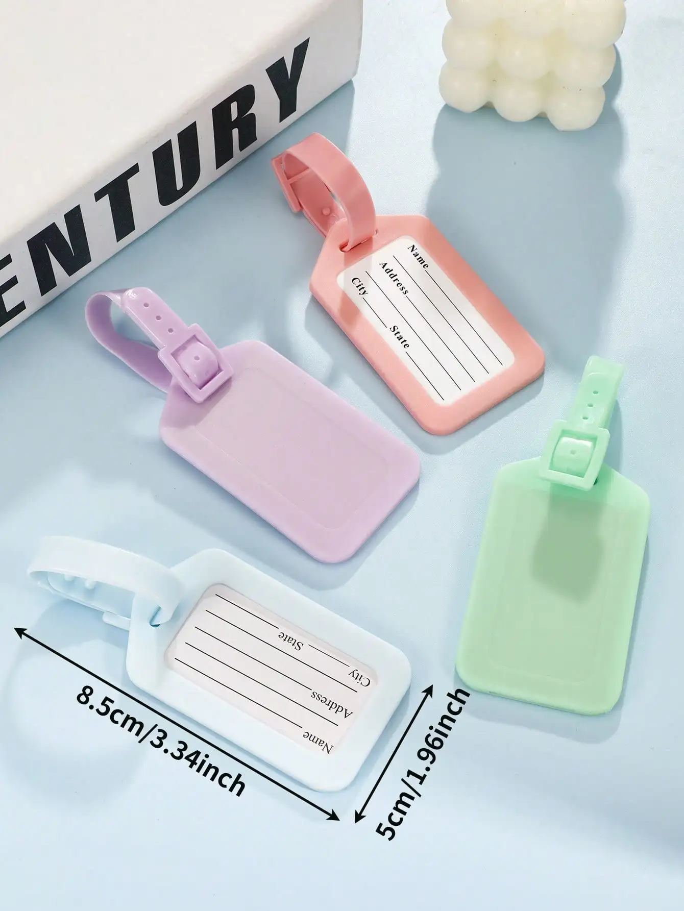 1pc Macaron Color Luggage Tag, Plastic Simple Style Luggage ID Tag, Travel Accessories
1pc Macaron Color Luggage Tag, Plastic Simple Style Luggage ID Tag, Travel Accessories