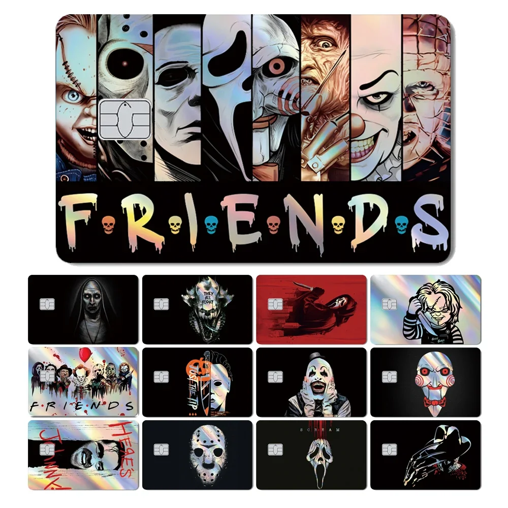 New Arrival Horrible Friends Killer Movie Holographic Skin Laser Cover Shinny Sticker for Debit Bank Credit Card
New Arrival Horrible Friends Killer Movie Holographic Skin Laser Cover Shinny Sticker for Debit Bank Credit Card
