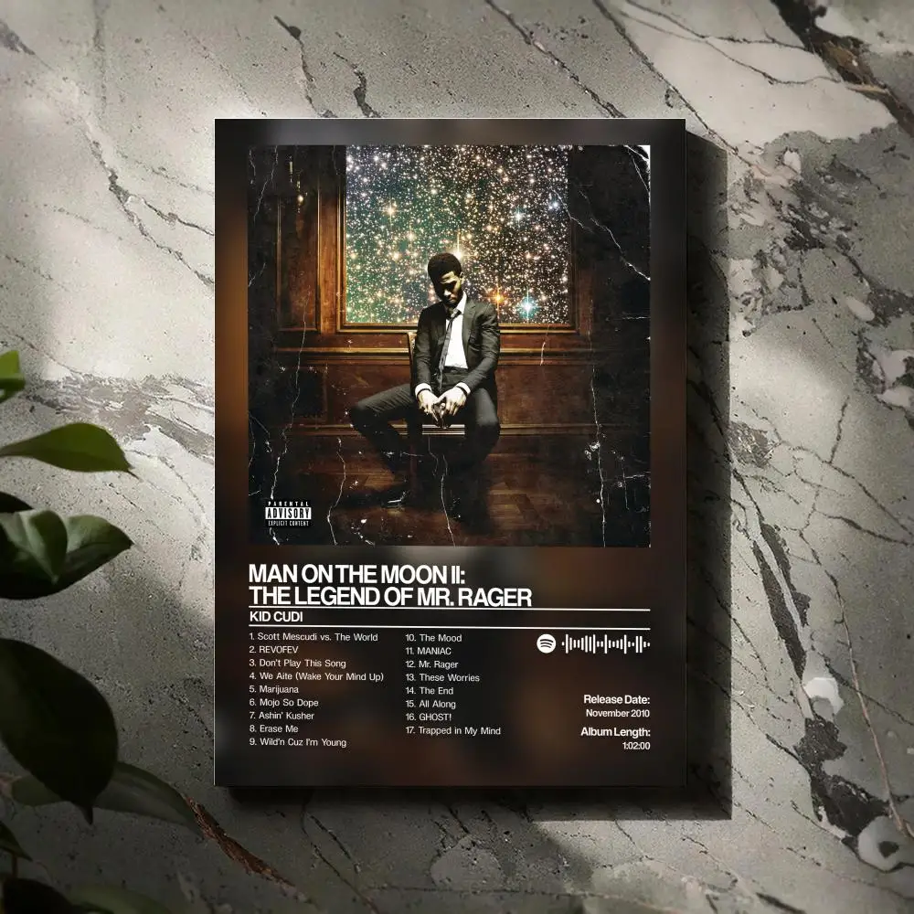 Kids Cudi Man On The Moon II Poster Prints Canvas Painting Wall Art Picture Living Room Home Decor Tracklist Music Album Cover
Kids Cudi Man On The Moon II Poster Prints Canvas Painting Wall Art Picture Living Room Home Decor Tracklist Music Album Cover