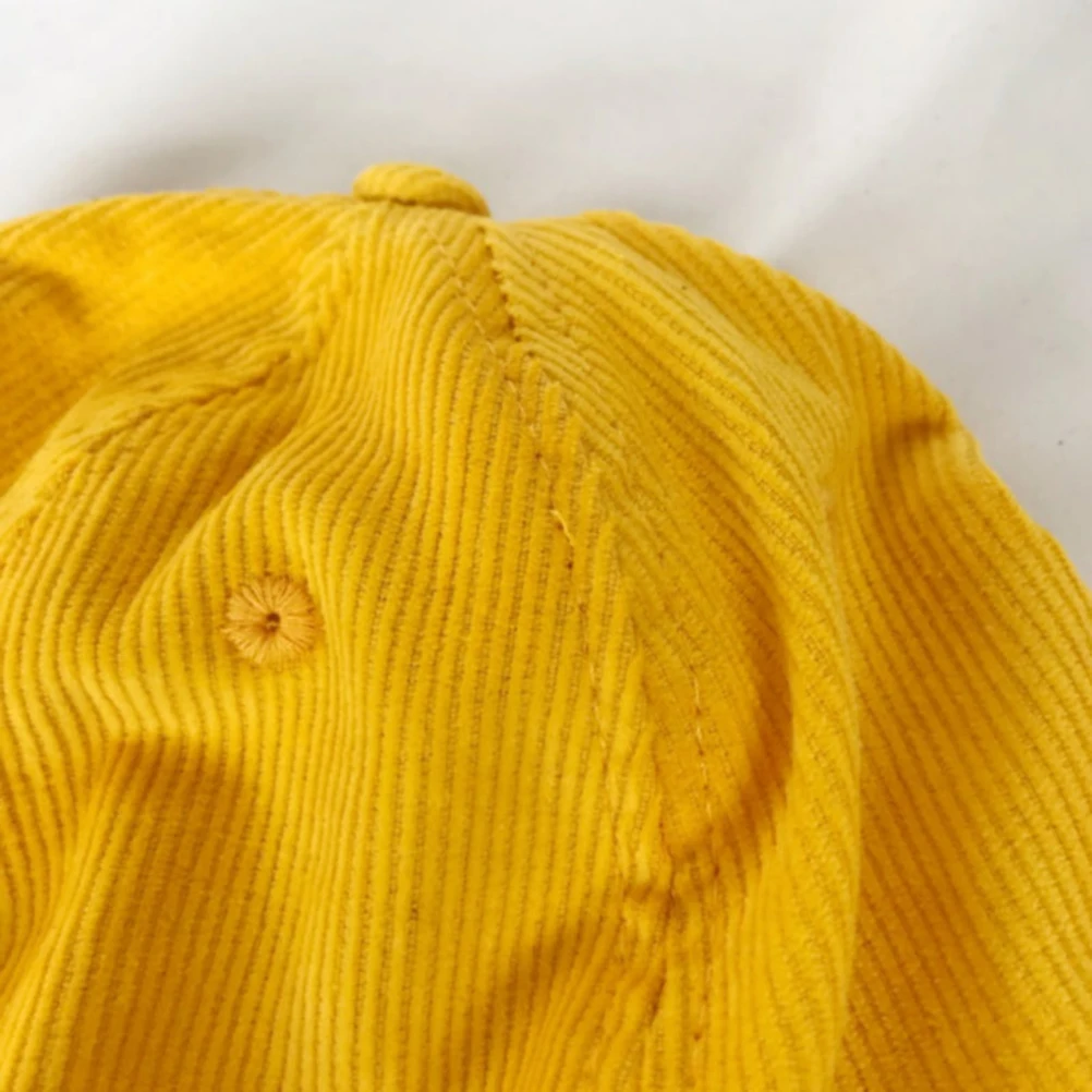 Fashion Corduroy Fisherman Dome Hat Leisure Solid Color Male and Female Students Sun Hat Bucket Hat(Yellow)
Fashion Corduroy Fisherman Dome Hat Leisure Solid Color Male and Female Students Sun Hat Bucket Hat(Yellow)