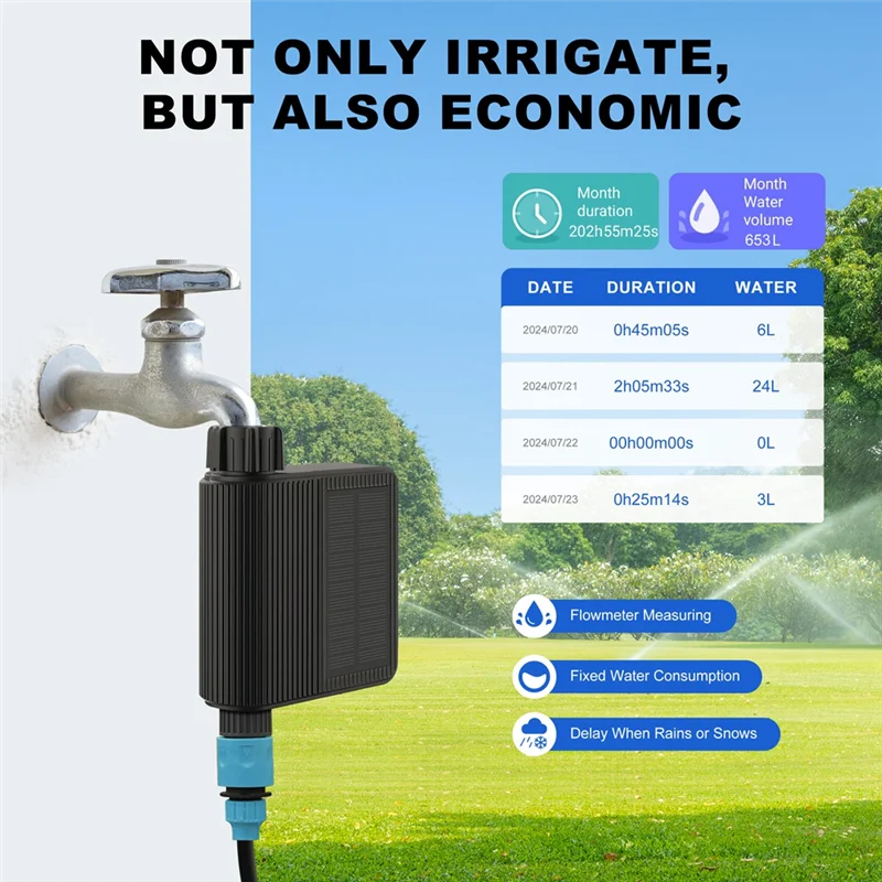 ABUL-No Hub Required Smart Water Timer Solar Powered Wifi Sprinkler Automatic Irrigation Controller Brass Inlet
ABUL-No Hub Required Smart Water Timer Solar Powered Wifi Sprinkler Automatic Irrigation Controller Brass Inlet