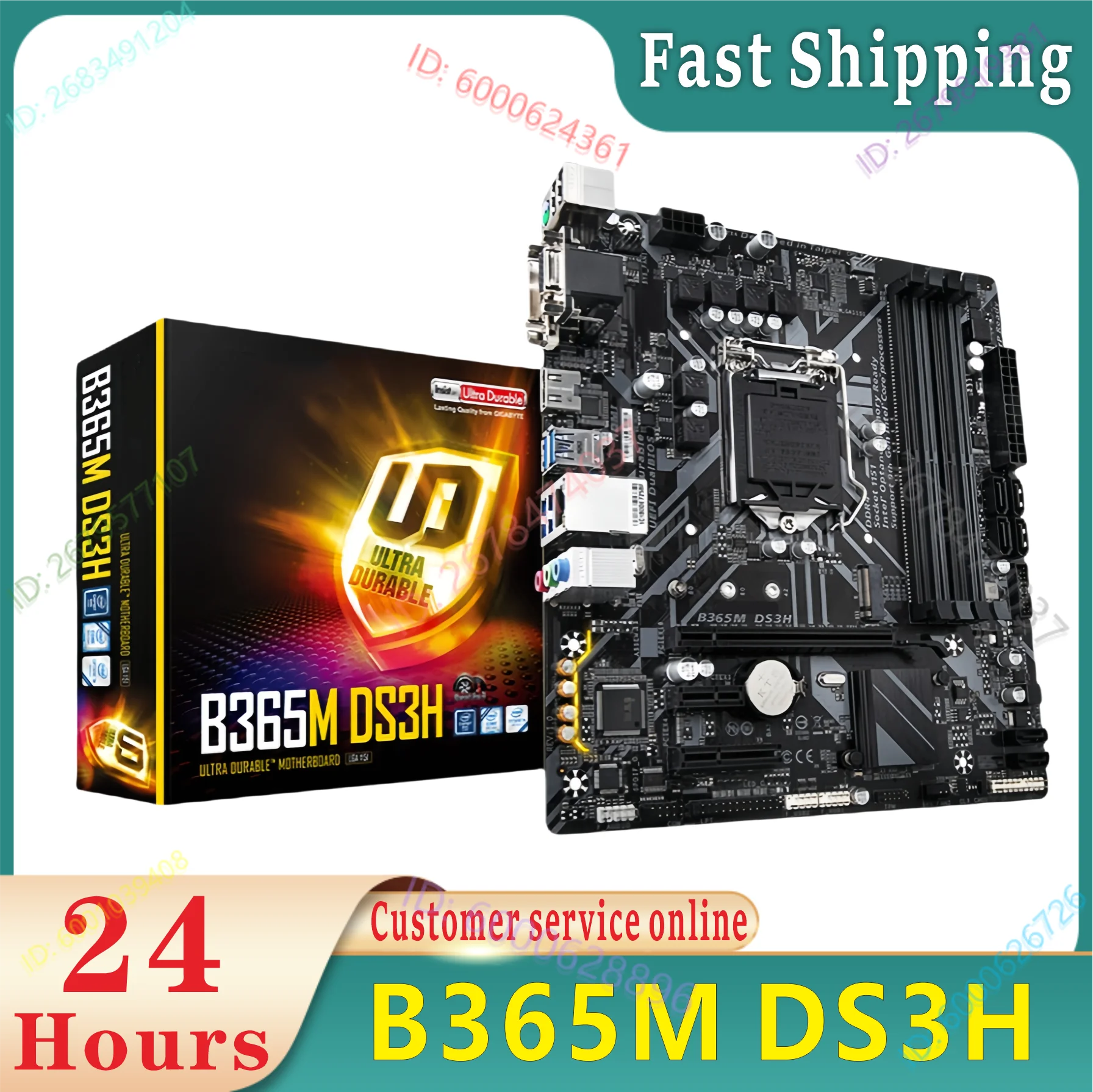 NEW B365M DS3H Gaming Motherboard Supports 9th and 8th Gen Core Processors with B365 Chipset LGA 1151 Socket
NEW B365M DS3H Gaming Motherboard Supports 9th and 8th Gen Core Processors with B365 Chipset LGA 1151 Socket
