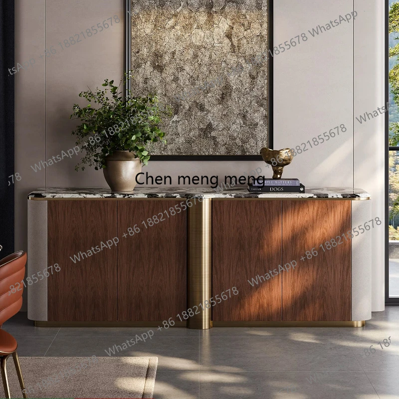 Light luxury retro marble dining side cabinet integrated against the wall for home use, medieval solid wood locker
Light luxury retro marble dining side cabinet integrated against the wall for home use, medieval solid wood locker